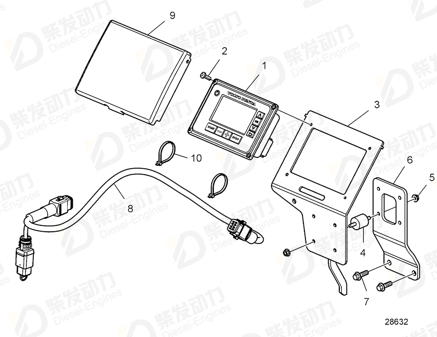 volvo penta Bracket 22680366 Drawing